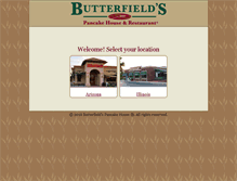 Tablet Screenshot of butterfieldsrestaurant.com